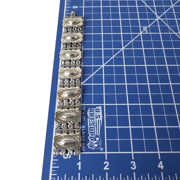 Vintage Mexico 925 Sterling Silver Link Bracelet 50 G - Picture 11 of 14